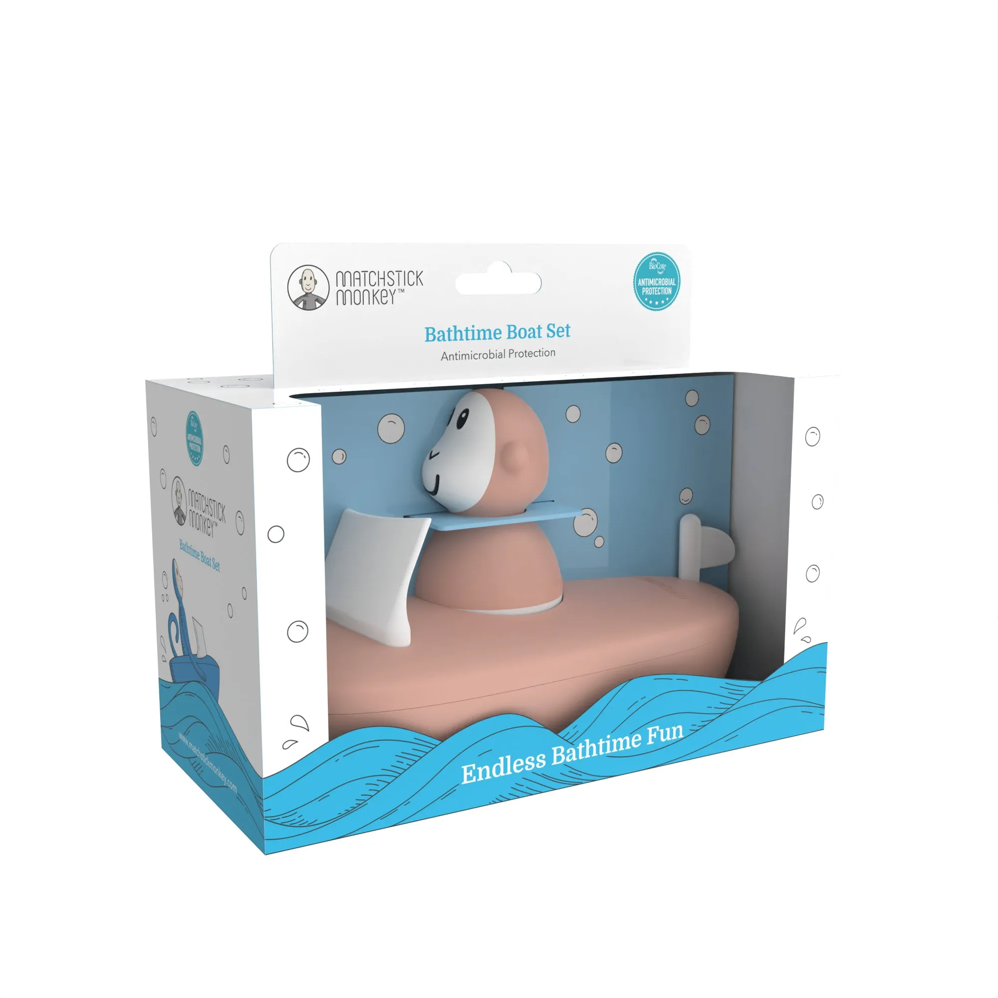Bath Toy Boat Set - Dusty Pink
