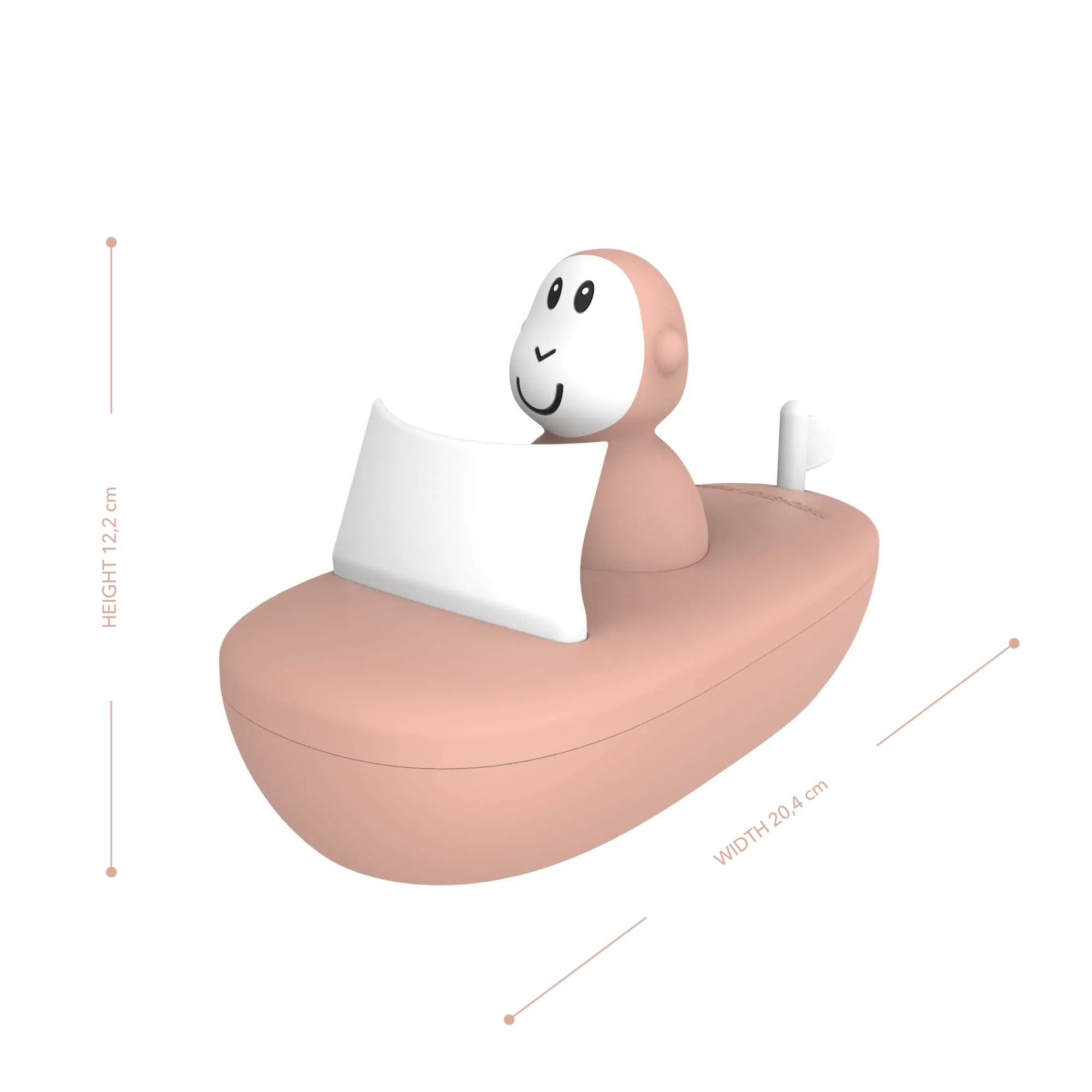 Bath Toy Boat Set - Dusty Pink