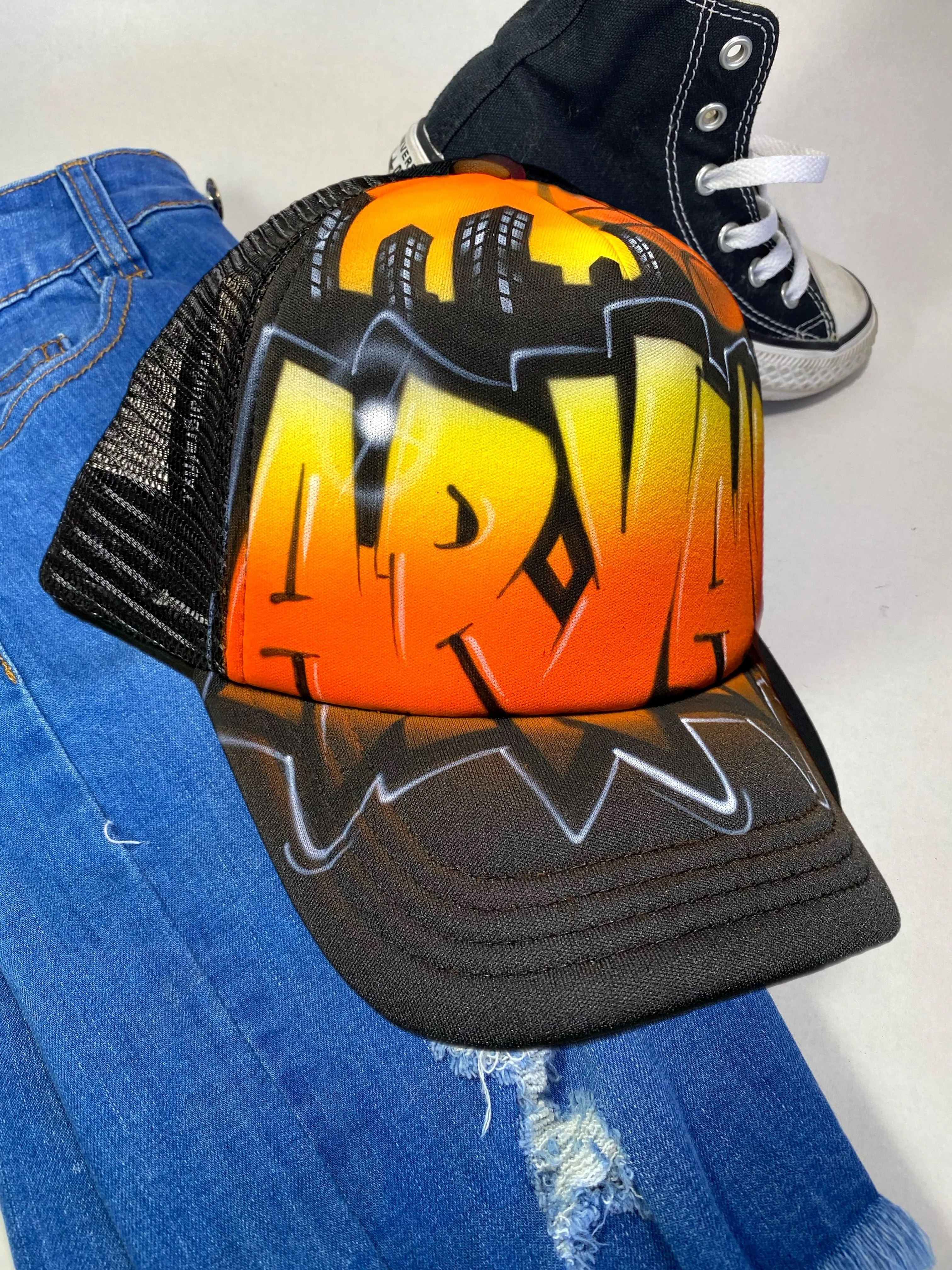 Bball Graffiti City Style Trucker  (6)