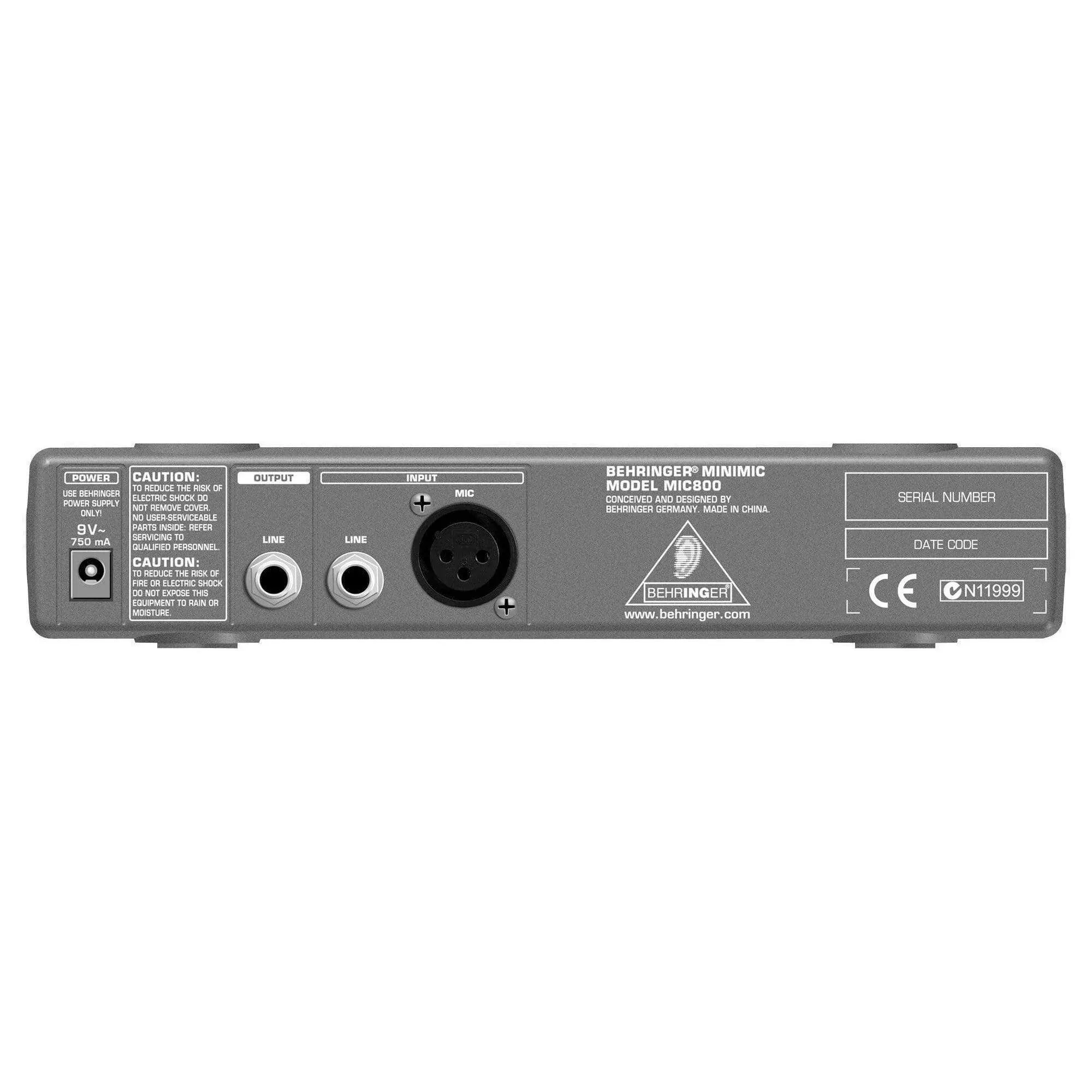 Behringer MIC800 Microphone Modeling Preamp 16Presets/LowCutFilter