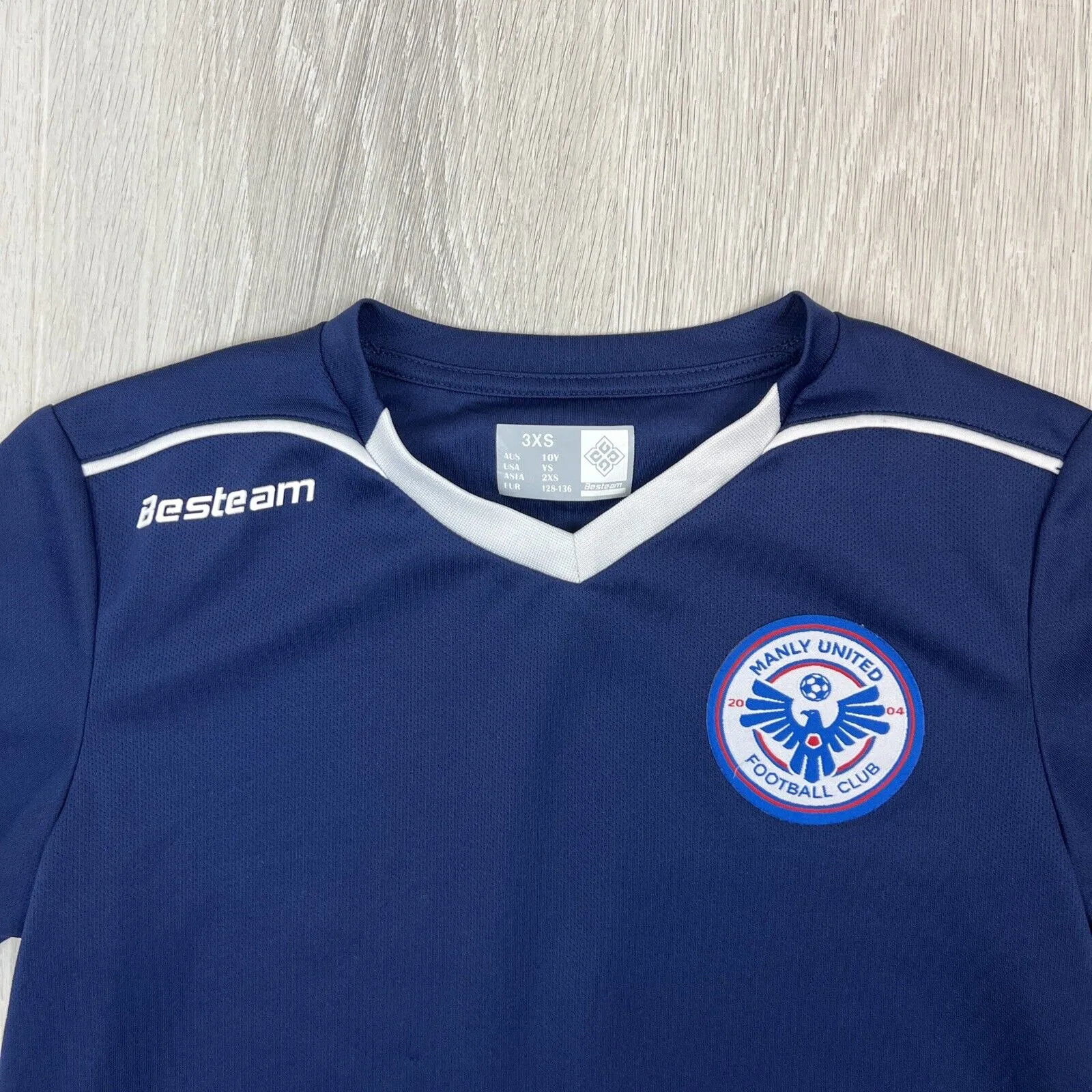 Besteam Kids Manly United Football Club Soccer Jersey Size 10 Years