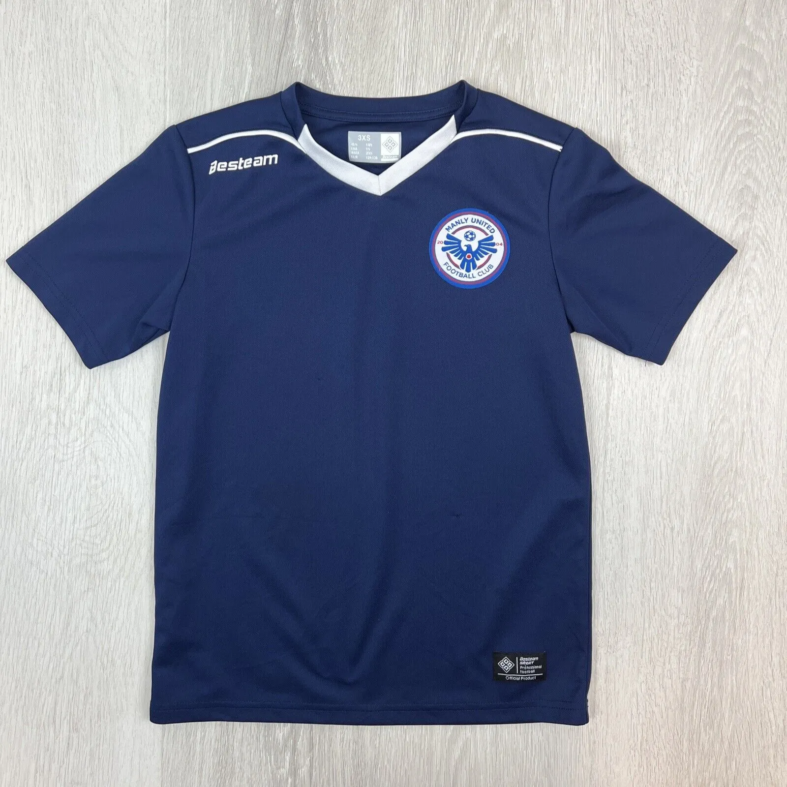 Besteam Kids Manly United Football Club Soccer Jersey Size 10 Years