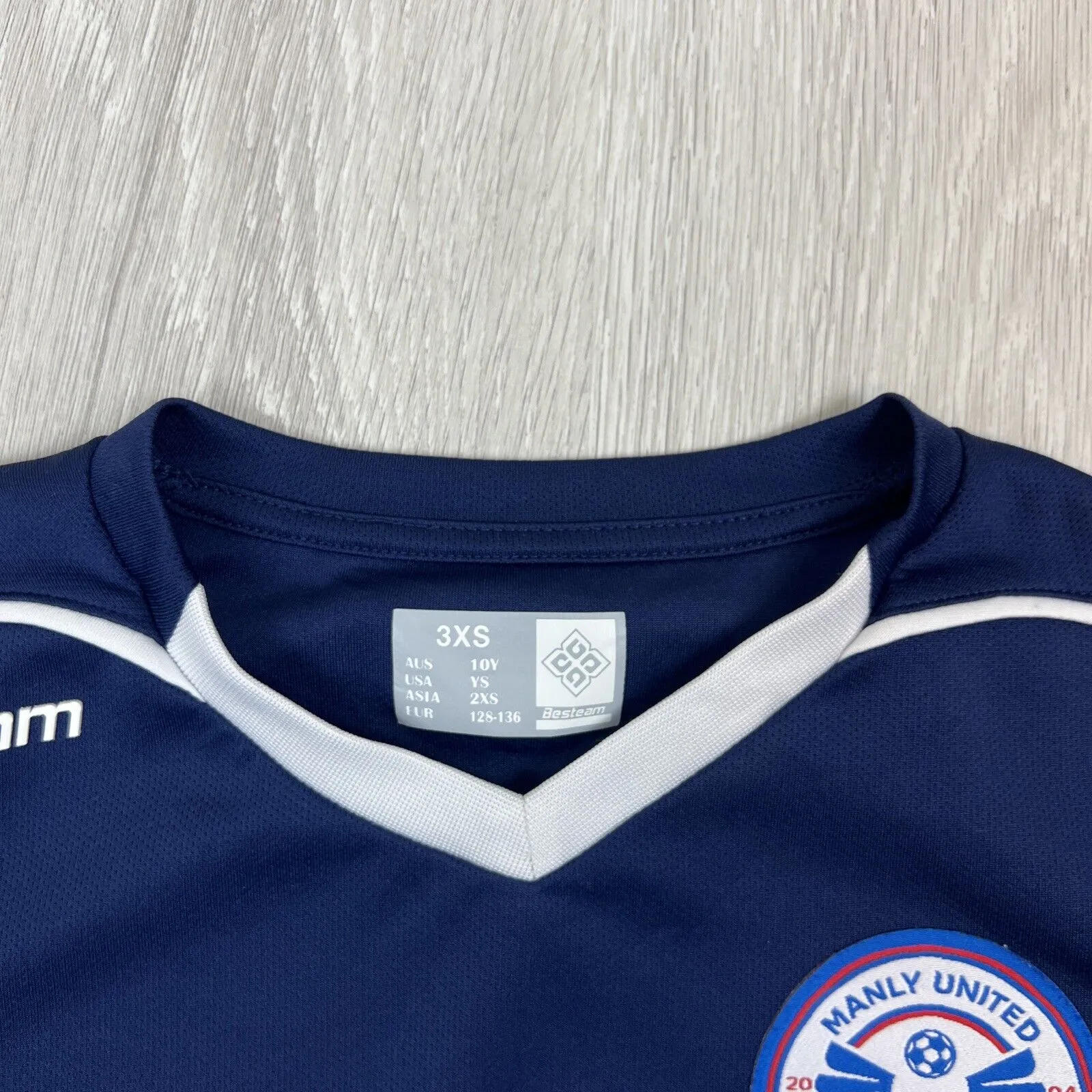 Besteam Kids Manly United Football Club Soccer Jersey Size 10 Years