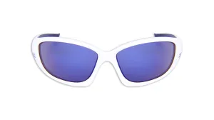 BrandX X5W11 HD Blue mirror Anti-Fog Lens, White Frame (case of 200)