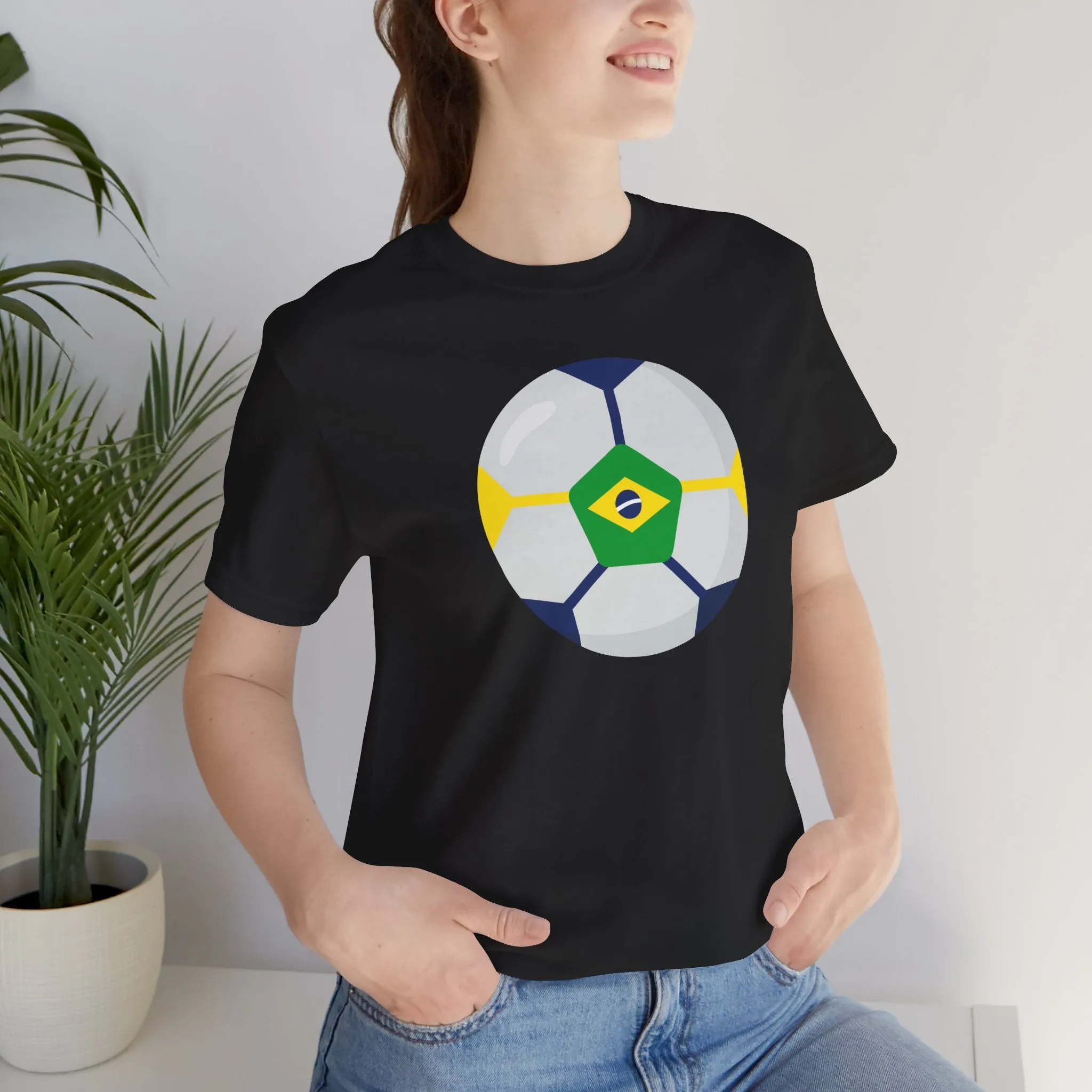 Brazil Football Soccer Unisex Tee - Express Delivery Available