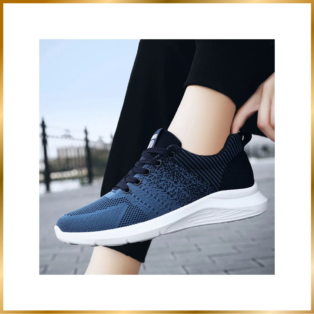 Breathable Sea Blue Sneakers