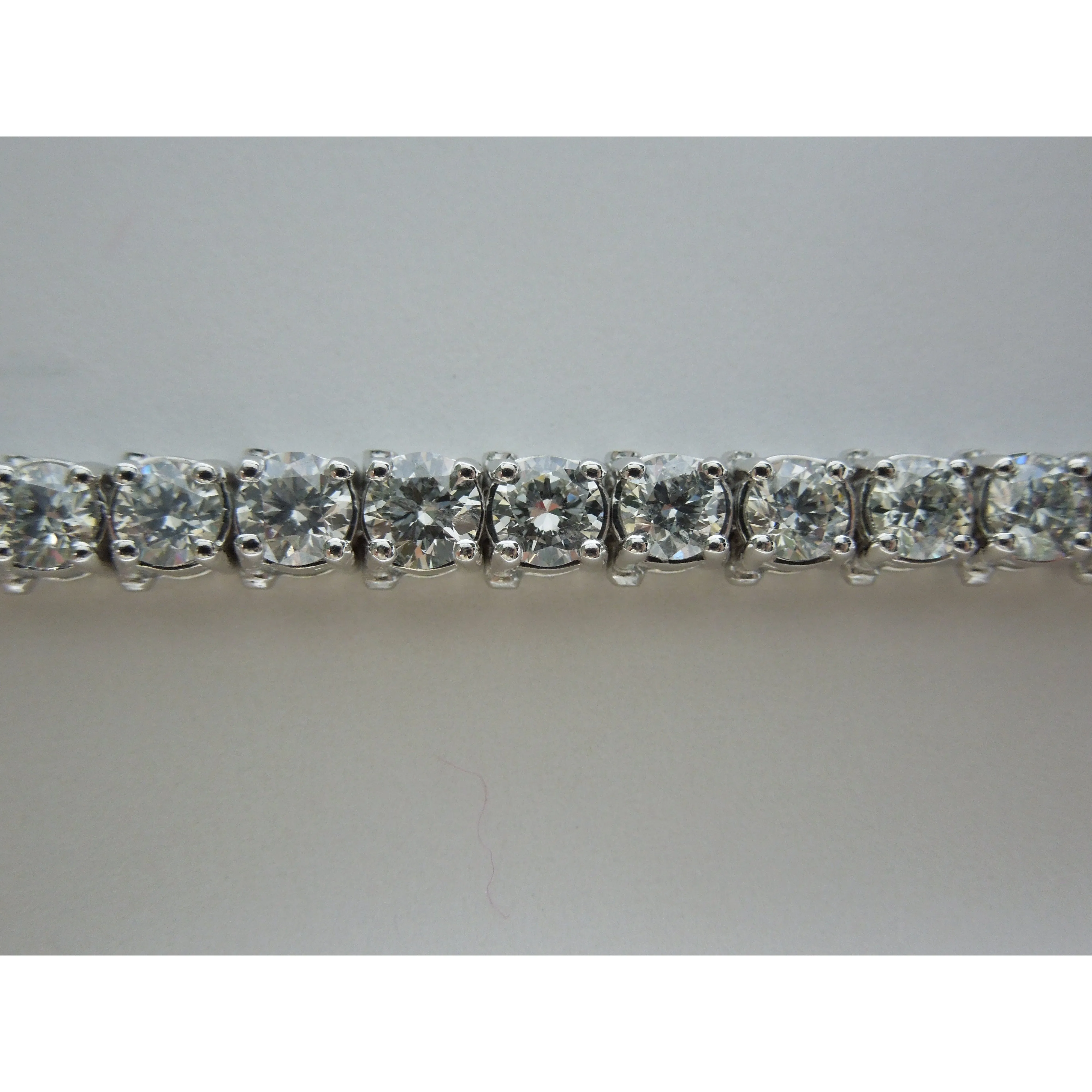 Brilliant Cut 19 Carat Lab Grown Diamond Tennis Bracelet
