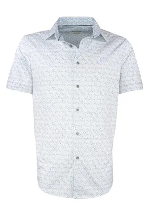 Bugatchi OoohCotton Stretch Nature Shirt - Air Blue