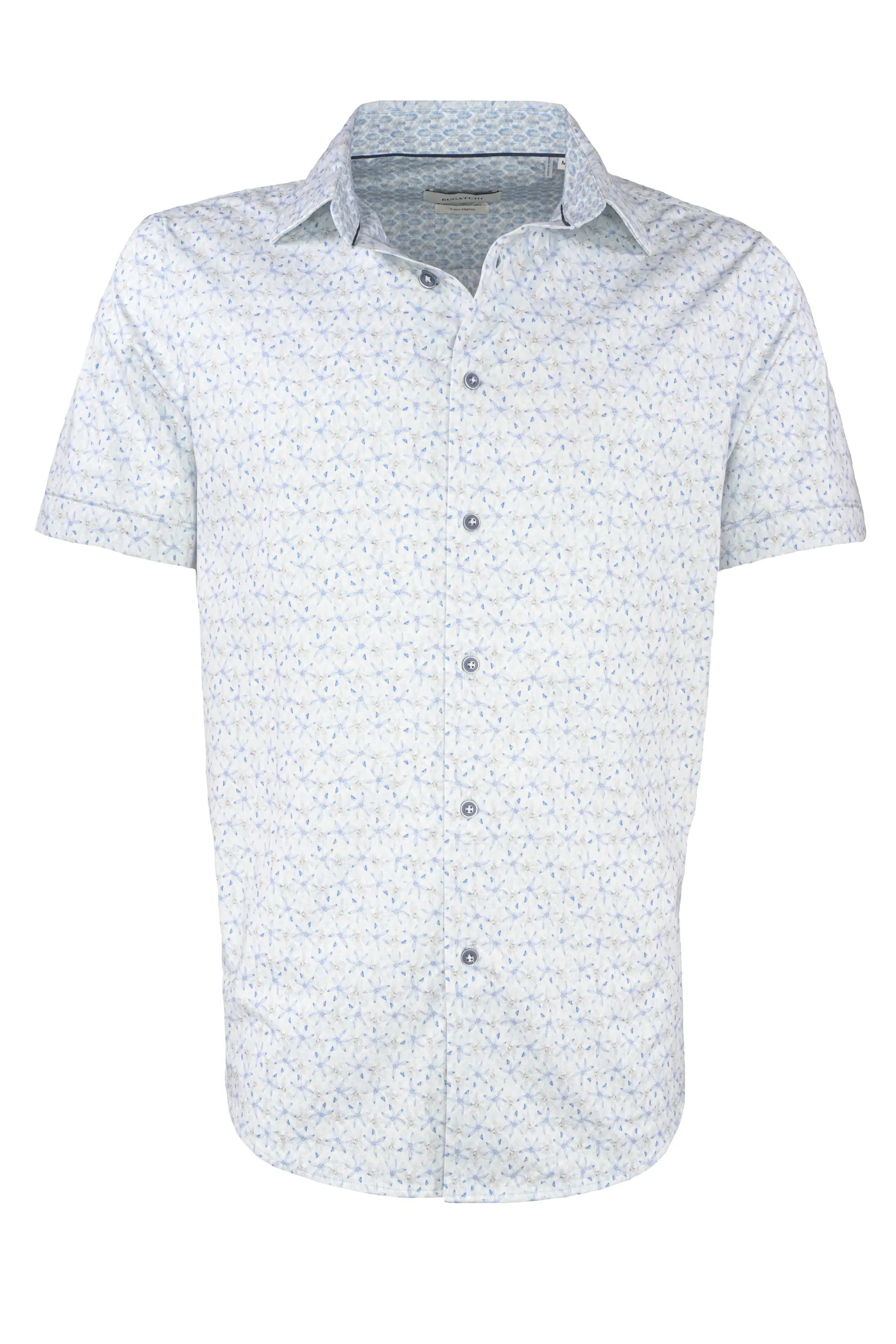Bugatchi OoohCotton Stretch Nature Shirt - Air Blue