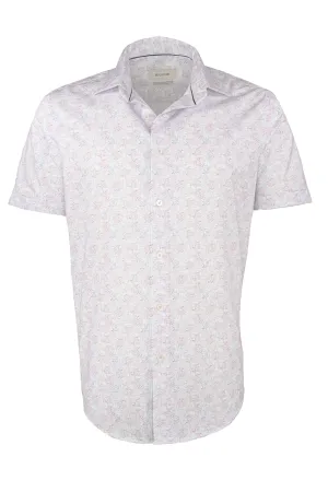 Bugatchi OoohCotton Stretch Nature Shirt - Dusty Pink