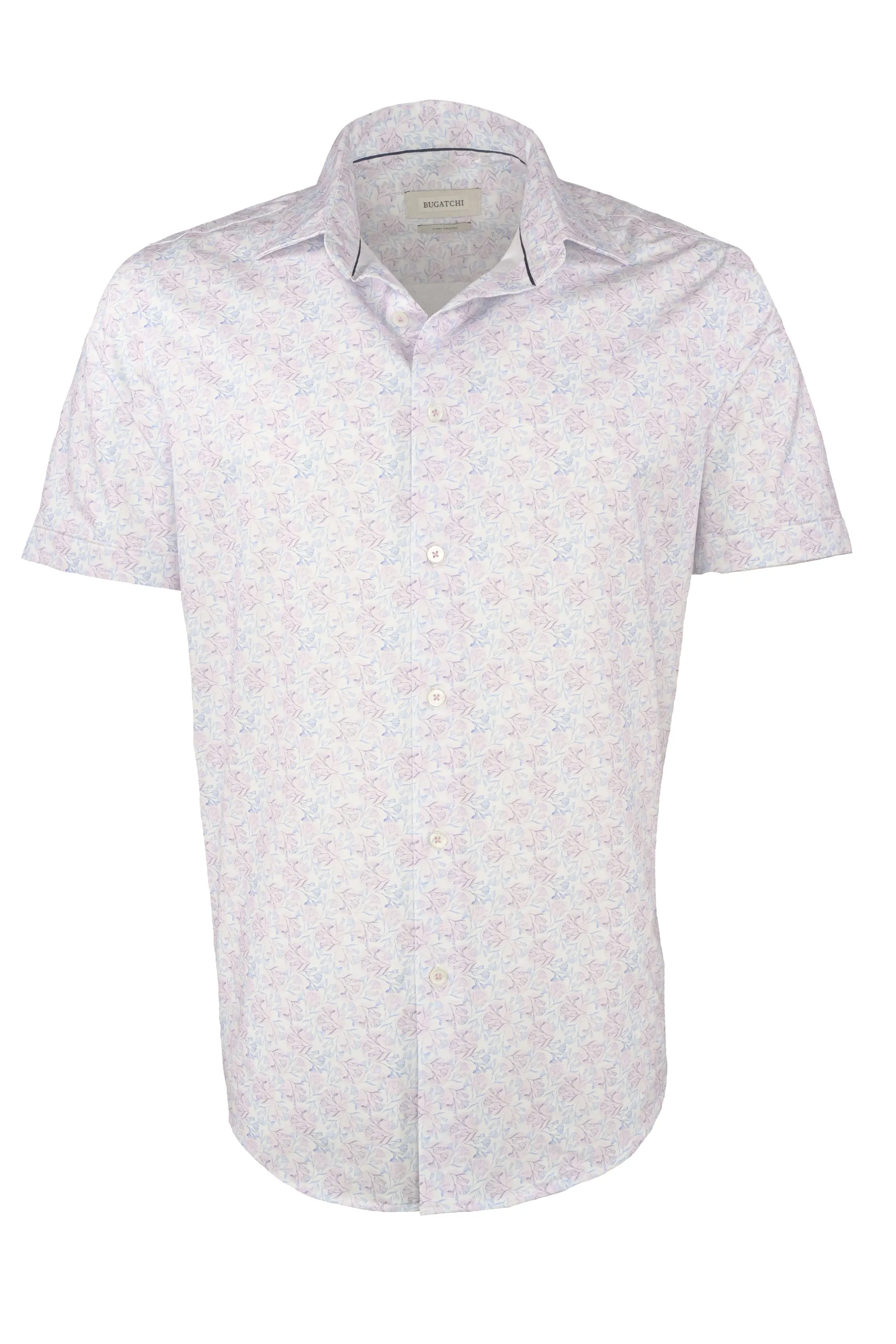 Bugatchi OoohCotton Stretch Nature Shirt - Dusty Pink