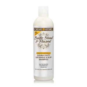 Butter Blend & Flaxseed Double Duty Detangle & Slip Shampoo 12oz by CREME OF NATURE