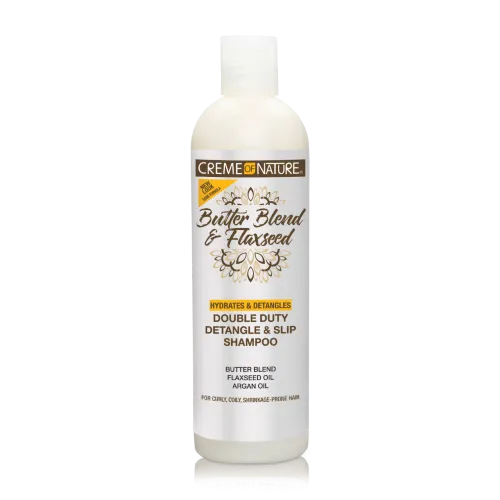 Butter Blend & Flaxseed Double Duty Detangle & Slip Shampoo 12oz by CREME OF NATURE