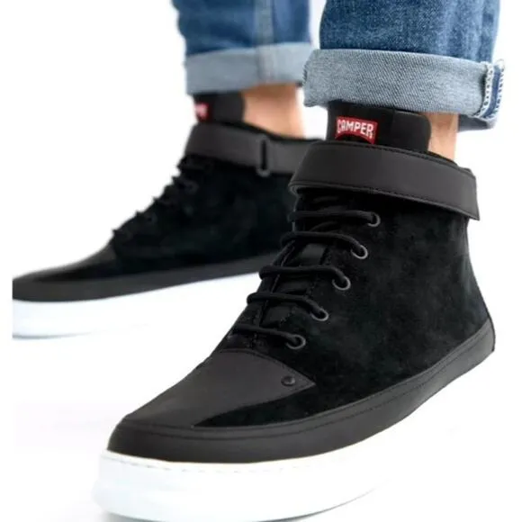 Camper Runner K300203-003 Sneakers Shoes Men 9.5 Black Suede High Top Fashion