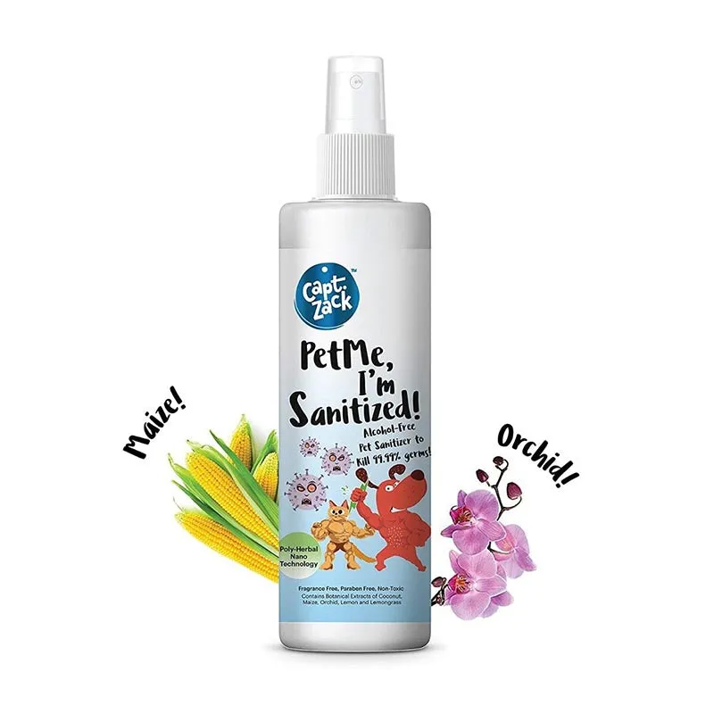 Captain Zack Pet Sanitizer-PetMe, I’m Sanitized!
