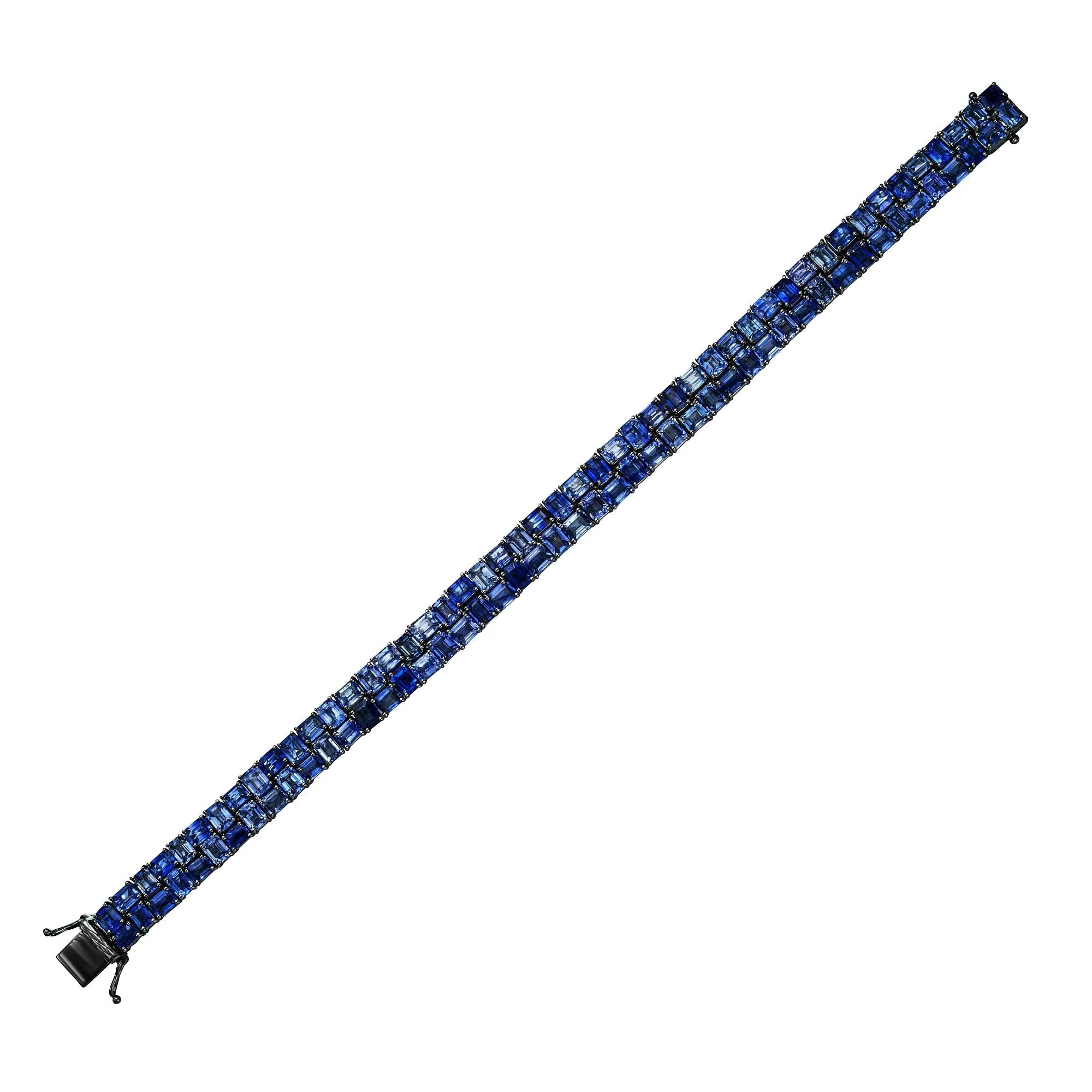 Caspia Double Row Blue Sapphire Bracelet