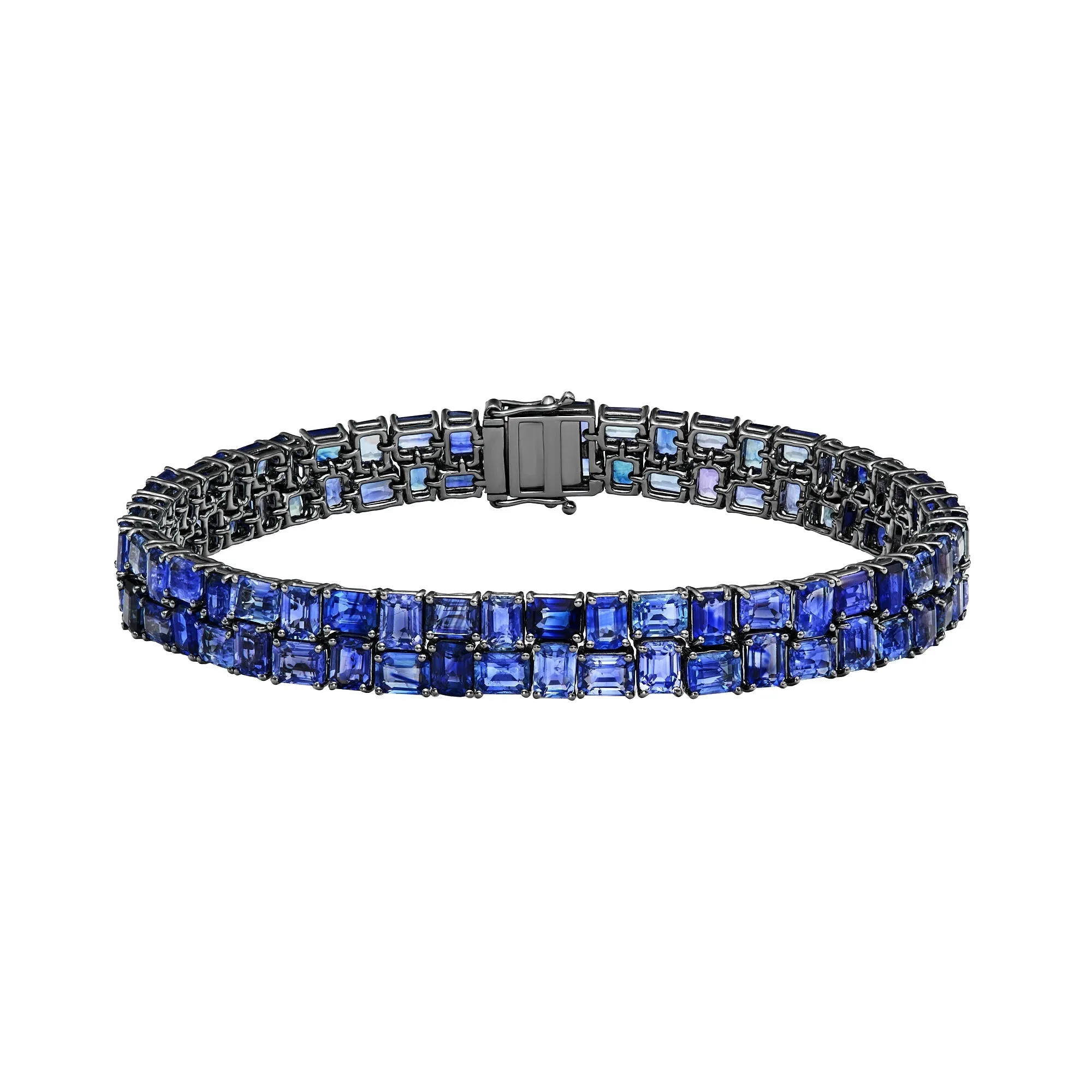 Caspia Double Row Blue Sapphire Bracelet