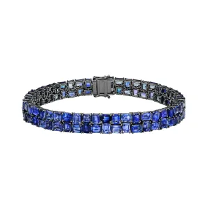 Caspia Double Row Blue Sapphire Bracelet