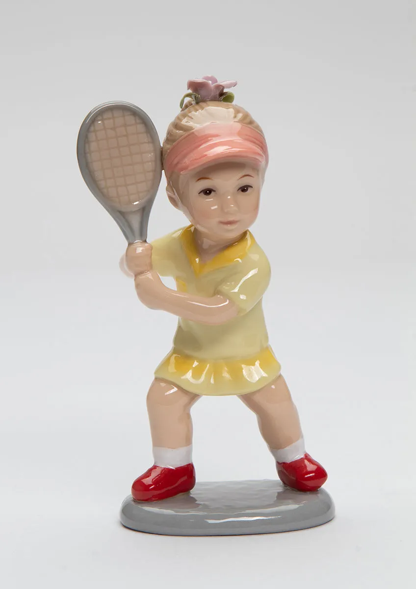Ceramic Tennis Girl Figurine, Home Décor, Gift for Her, Gift for Mom, Gift for Daughter, Wimbledon