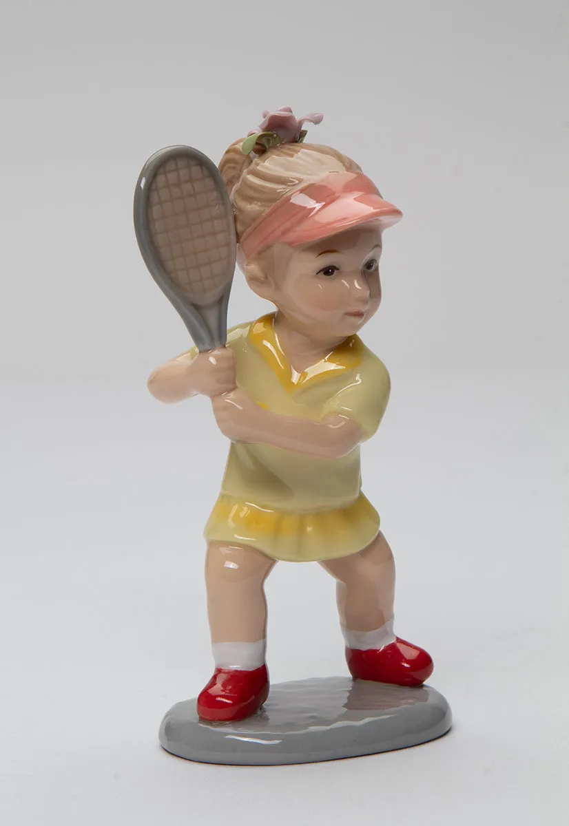 Ceramic Tennis Girl Figurine, Home Décor, Gift for Her, Gift for Mom, Gift for Daughter, Wimbledon