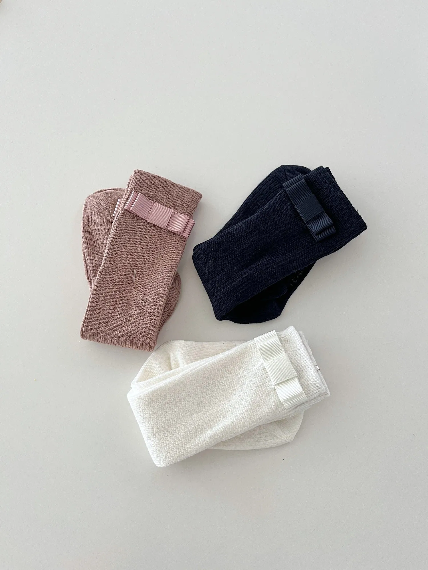 Classic Bow Knee Socks, Pink