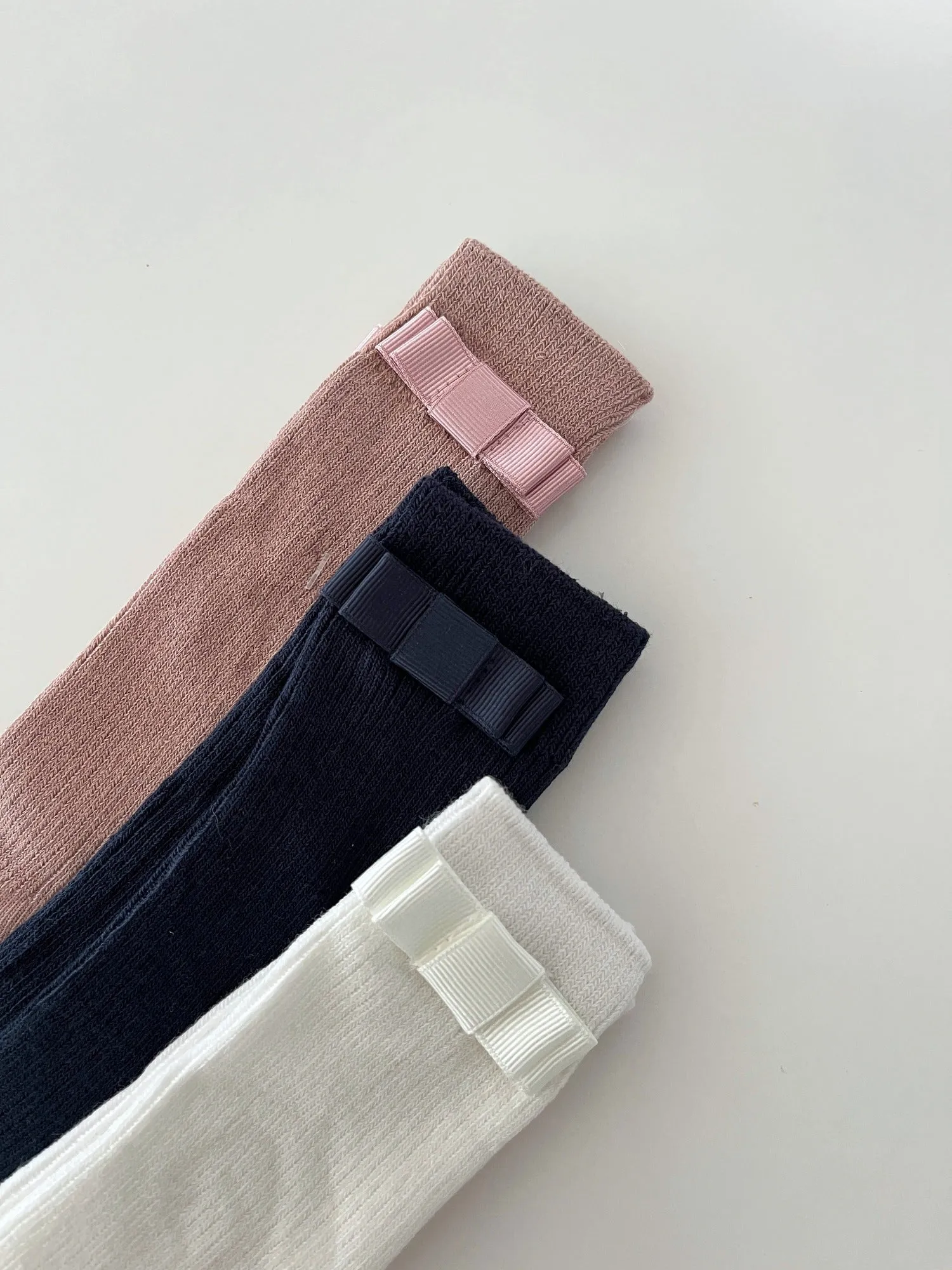 Classic Bow Knee Socks, Pink