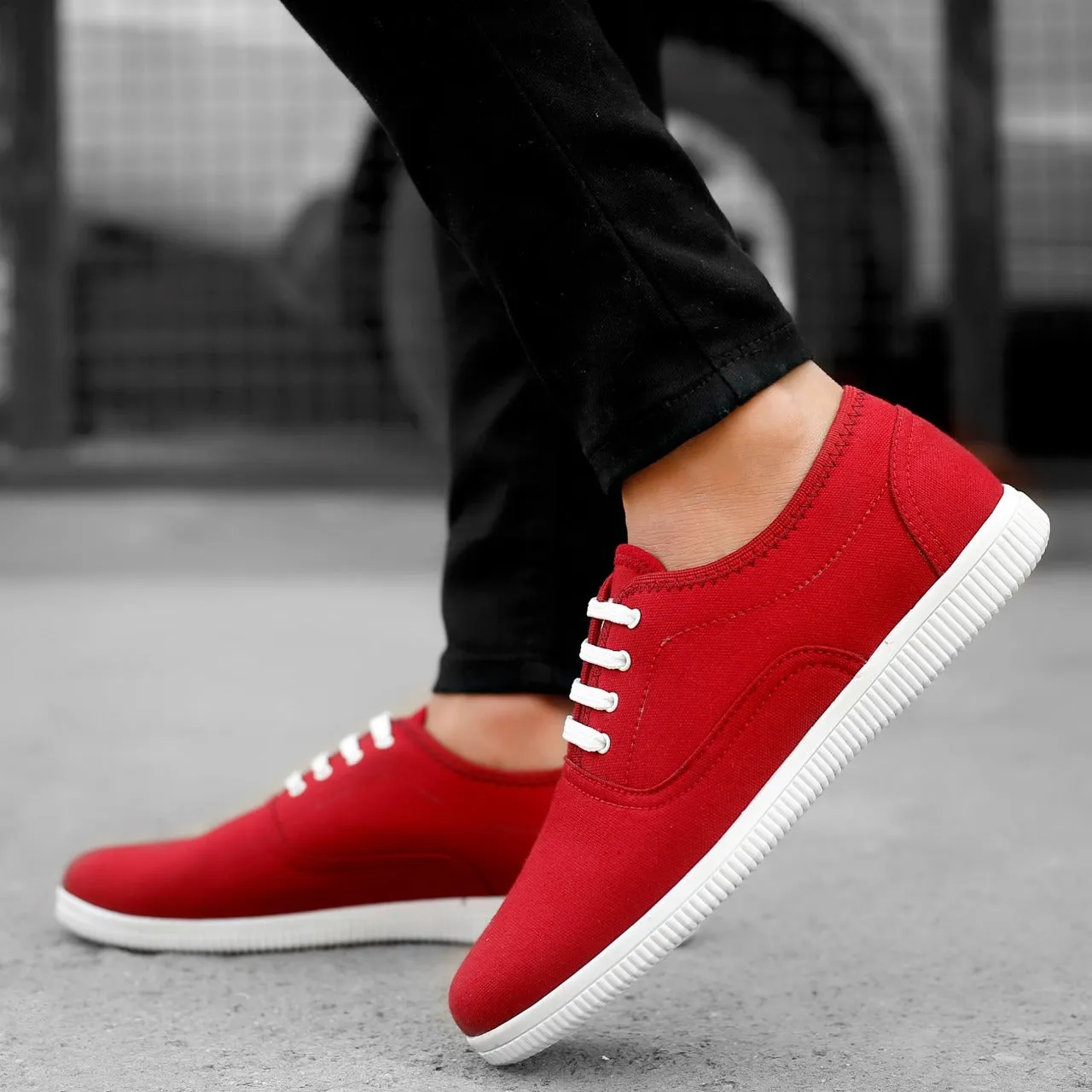Classy Canvas Shoes In Mix Color For Men's-JonasParamount