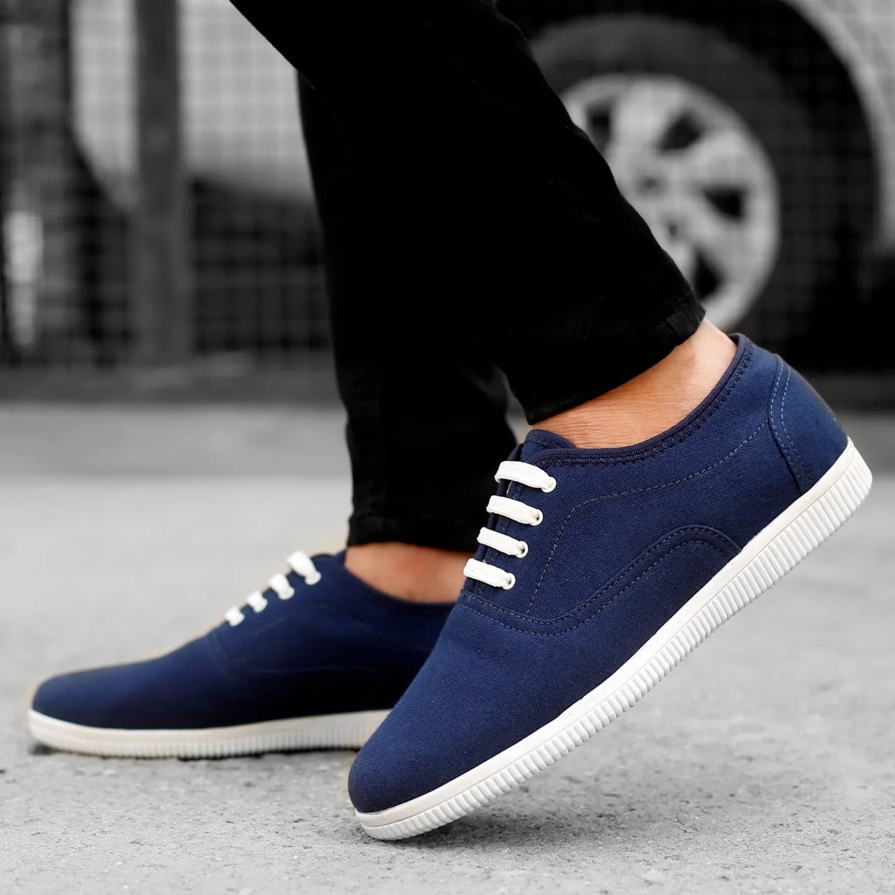 Classy Canvas Shoes In Mix Color For Men's-JonasParamount