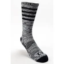 CLMXY6006020-M-Gry Blk Cinch Socks Crew