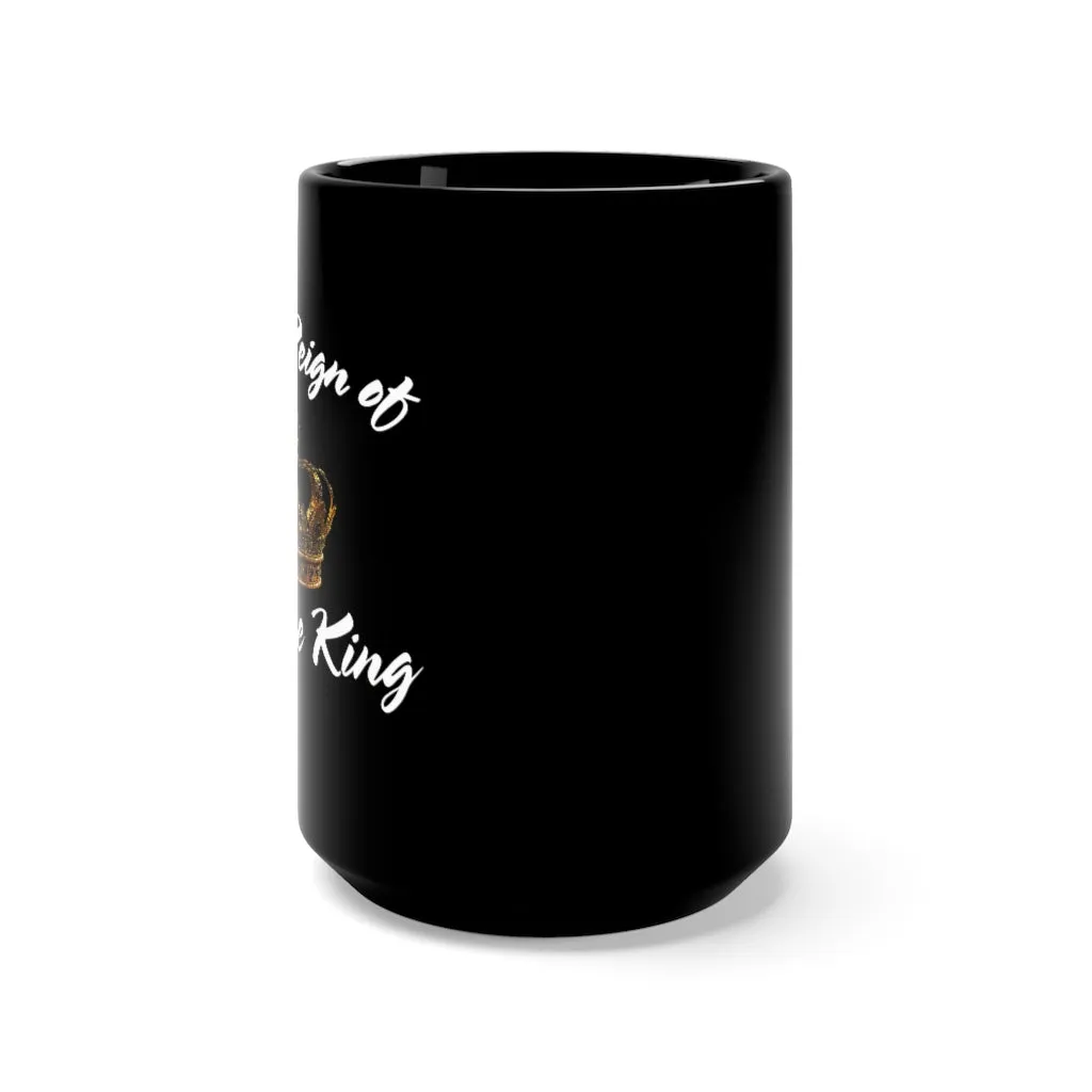 Coffee Mug Jesus is King Crown Catholic Traditional Christmas Easter birthday gift Christianity black porcelain