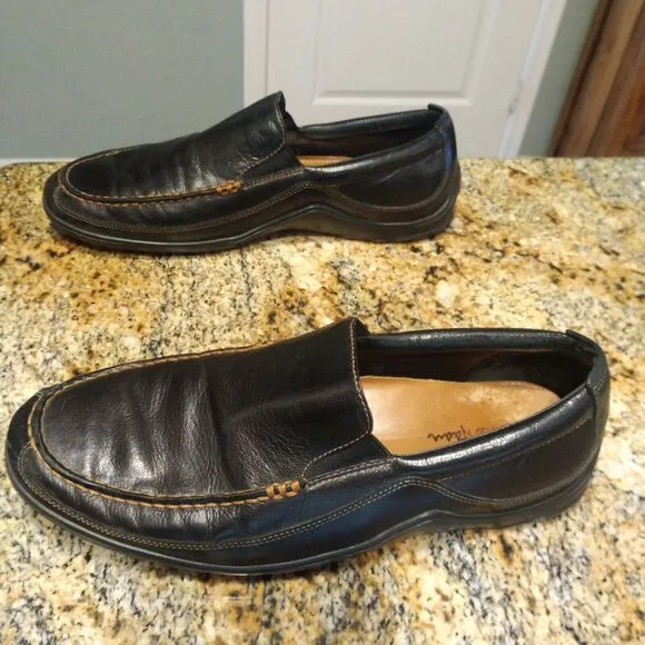 Cole Haan Men's Slip On Black Leather Driving Shoes Loafer oxford Sz 10.5M