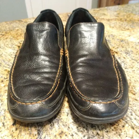 Cole Haan Men's Slip On Black Leather Driving Shoes Loafer oxford Sz 10.5M