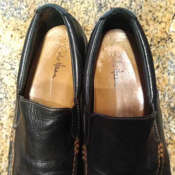 Cole Haan Men's Slip On Black Leather Driving Shoes Loafer oxford Sz 10.5M