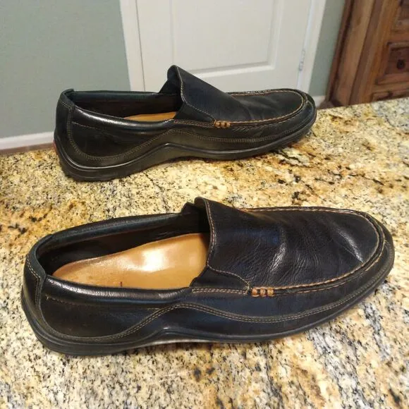 Cole Haan Men's Slip On Black Leather Driving Shoes Loafer oxford Sz 10.5M