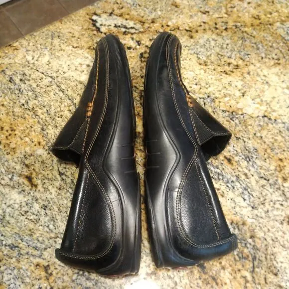 Cole Haan Men's Slip On Black Leather Driving Shoes Loafer oxford Sz 10.5M