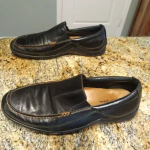 Cole Haan Men's Slip On Black Leather Driving Shoes Loafer oxford Sz 10.5M