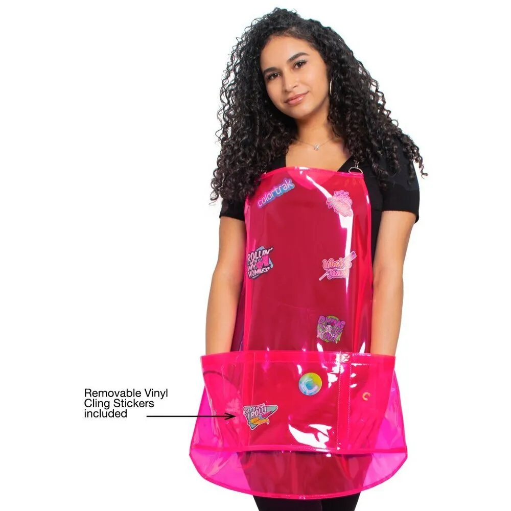 Colortrak Nothing To Hide Vinyl Apron - PINK - Pinky Promise / 23"W x 27.5"L