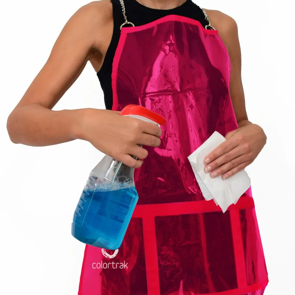 Colortrak Nothing To Hide Vinyl Apron - PINK - Pinky Promise / 23"W x 27.5"L