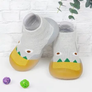 Cute Eye Anti-Skid Slip-On Rubber Sole Shoes - Grey, Yellow