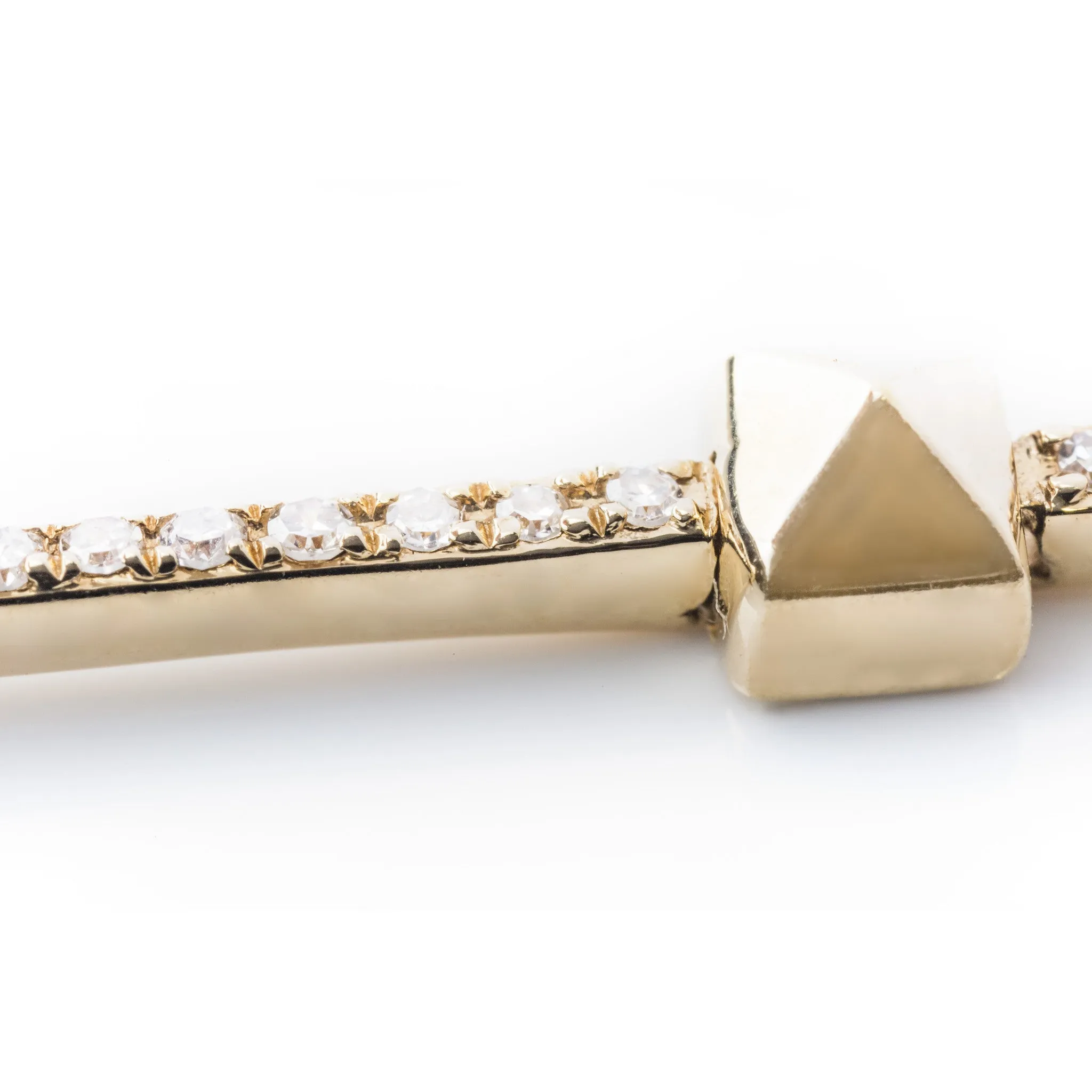 Diamond and Stud Link Bracelet