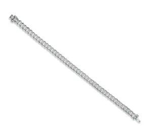 Diamond Link Bracelet with Polished Links