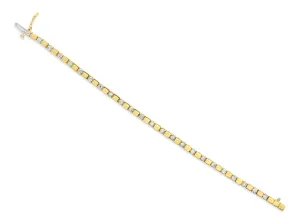 Diamond Square Block Tennis Bracelet 14k Yellow Gold