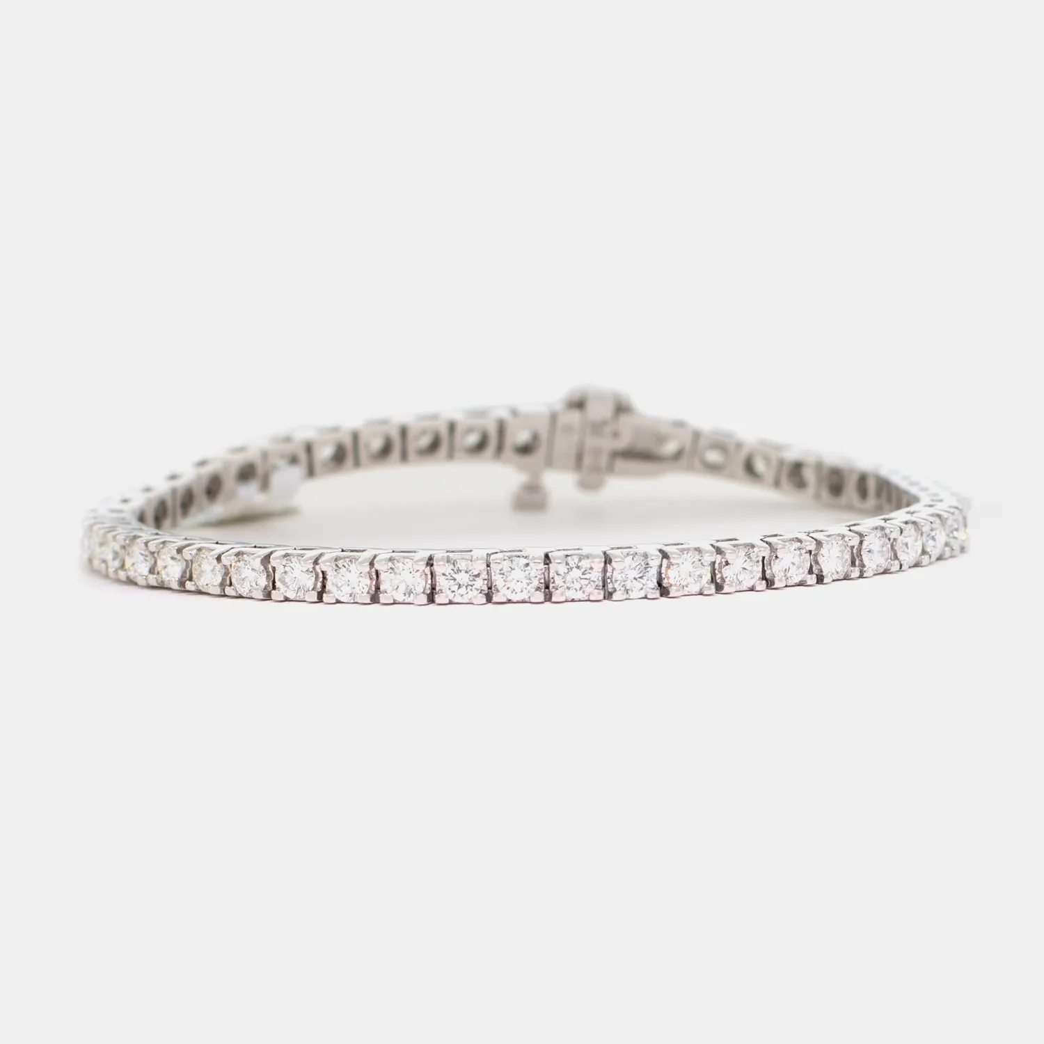 Diamond Tennis Bracelet - 14K White Gold - 4.33ct.