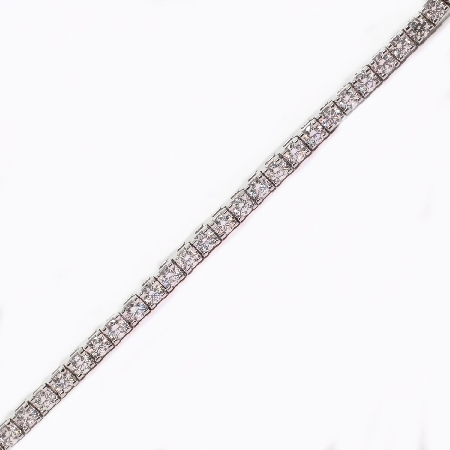 Diamond Tennis Bracelet - 14K White Gold - 4.33ct.