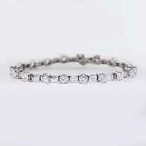 Diamond Tennis Bracelet - 14K White Gold - 7.00ct.