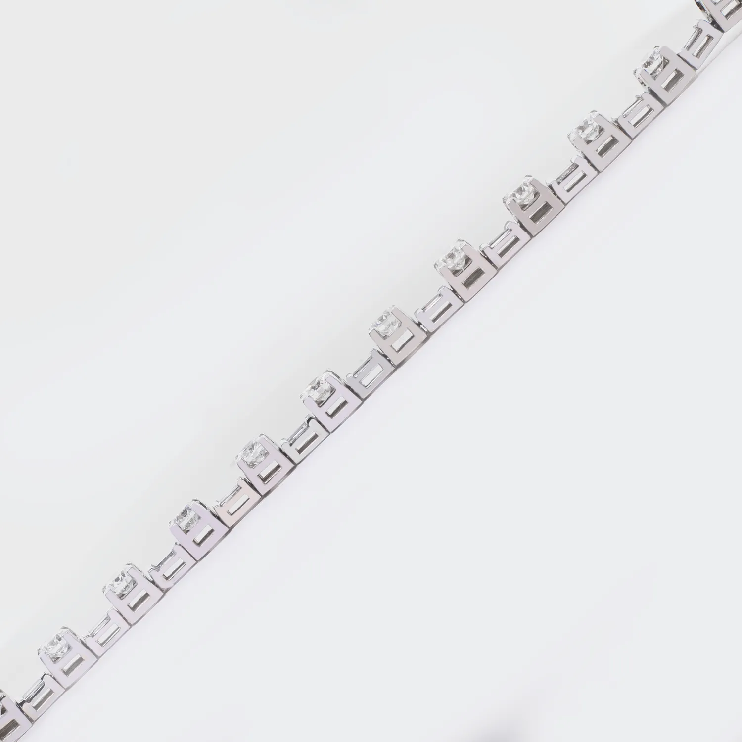 Diamond Tennis Bracelet - 14K White Gold - 7.00ct.