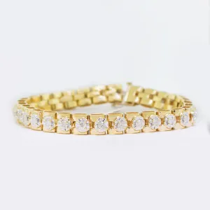 Diamond Tennis Bracelet -14K Yellow Gold - 1.00ct