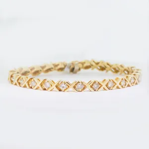 Diamond Tennis Bracelet - 14K Yellow Gold - 2.50ct.