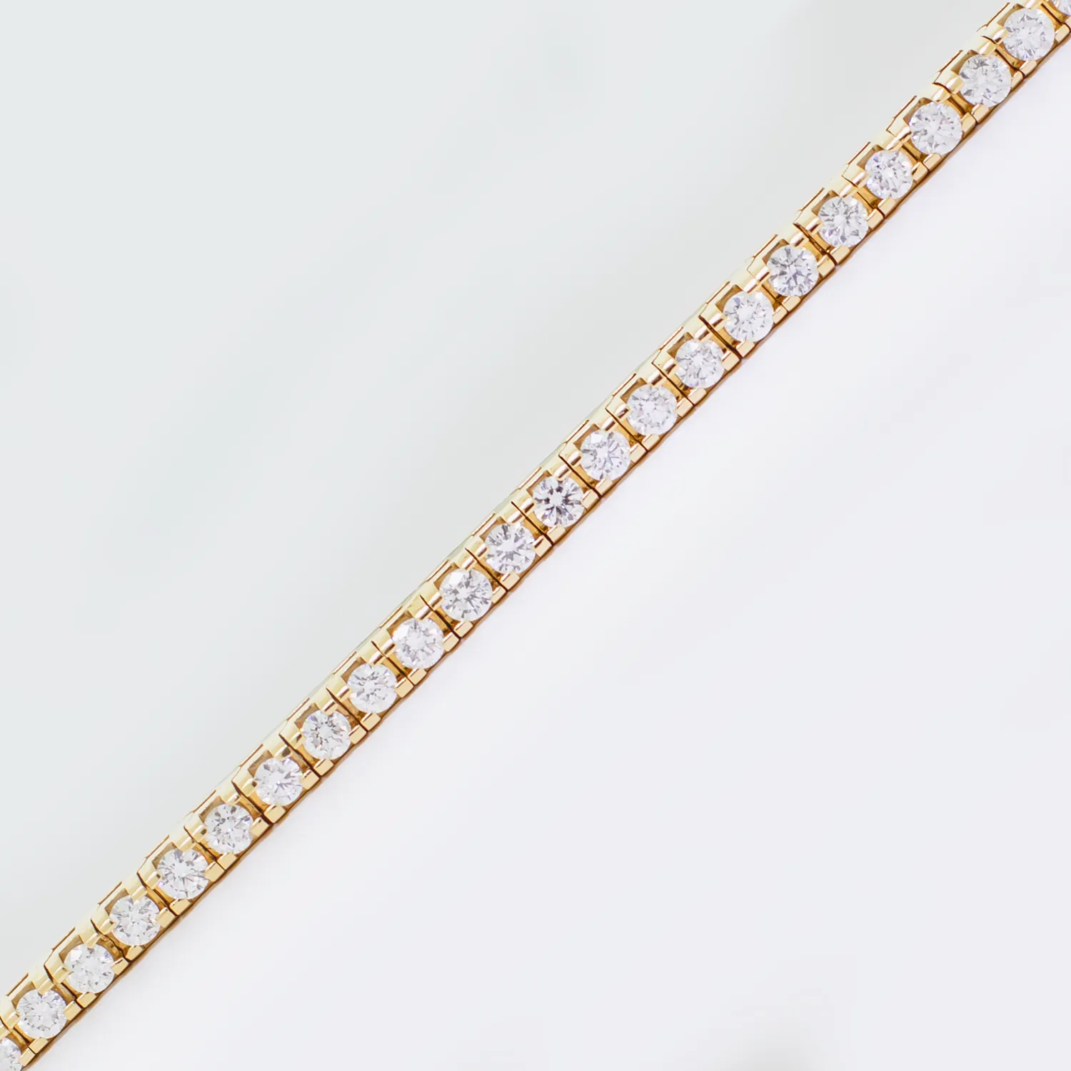 Diamond Tennis Bracelet - 14K Yellow Gold - 4.00ct.
