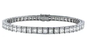 Diamond Tennis Bracelet With Princess Cut Diamonds